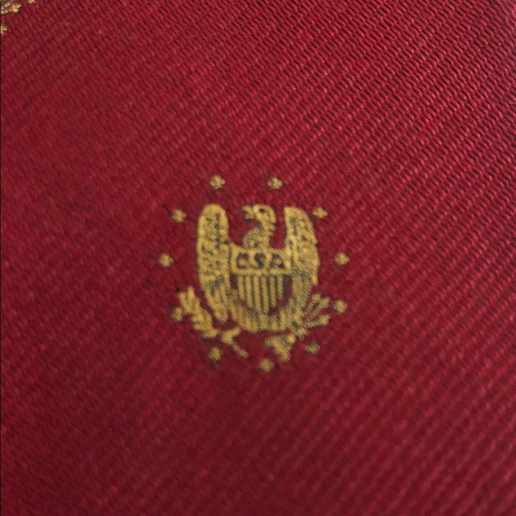 Rare Csa States Of America Logo Crest Silk Tie